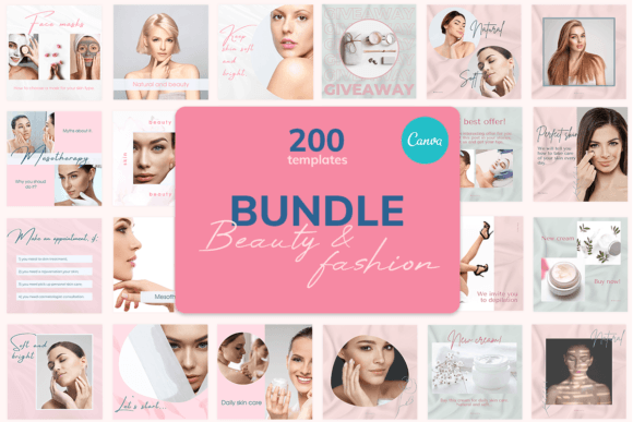 Beauty Canva Template Bundles – Editable Instagram Templates with PLR Rights