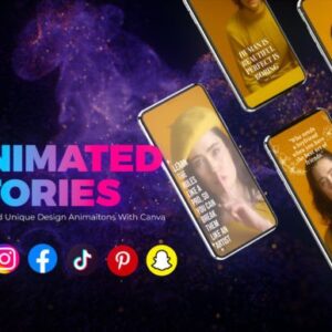Animated Social Media Stories – Editable Canva Video Templates with PLR