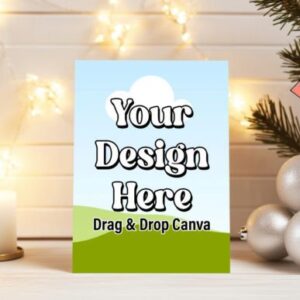 Christmas Card Canva Mockup Template with PLR – Editable for Creative Holiday Showcases