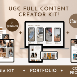 Content Creator Kit for UGC Social Media – Editable Canva Templates with PLR