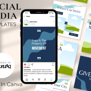 Yoga Instagram Post Templates – Editable Canva Templates with PLR Rights