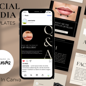 Botox and Fillers Instagram Posts Templates – Editable Canva Templates with PLR Rights