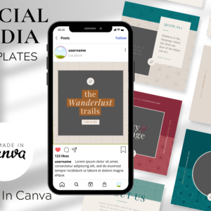 Soirée Social Media Pack – Elegant Canva Templates with PLR Rights