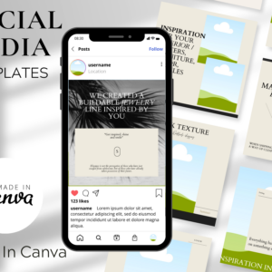 Positive Affirmation Instagram Templates – Editable Canva Designs with PLR