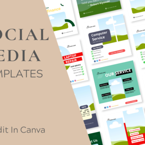 Service Social Media Feed Templates – Editable Canva Templates with PLR Rights