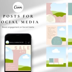 50 Boho Fashion Instagram Post Bundle – Editable Canva Templates with PLR