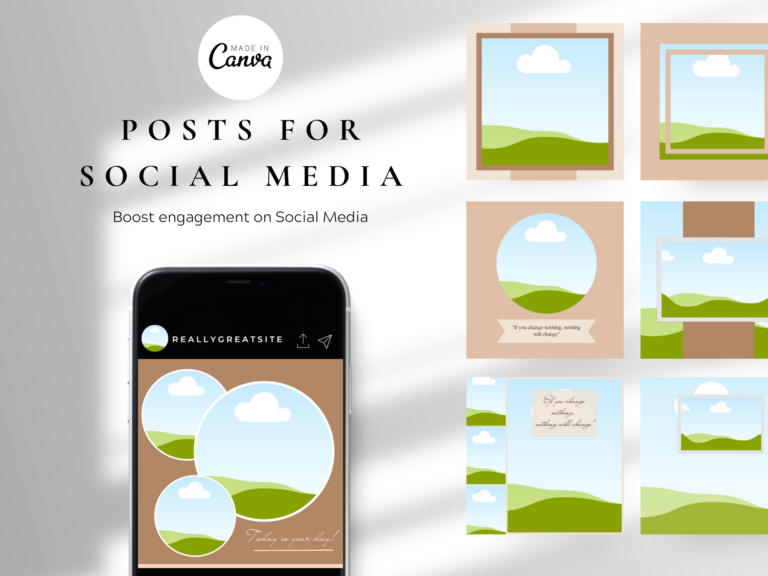 Branding Instagram Post Templates – Editable Canva Templates with PLR