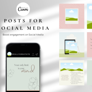 Coach Business Social Media IG Templates – Editable Canva Templates with PLR