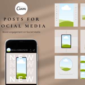 Boho Fashion Instagram Post Templates – Editable Canva Templates with PLR