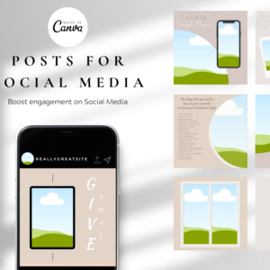 Aesthetic Instagram Post Templates Pack – Editable Canva Templates with PLR