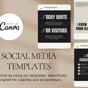 Aesthetic Canva Templates for Instagram – Editable Templates with PLR