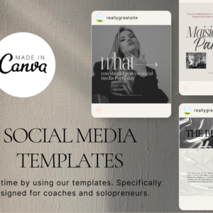 Aesthetic Instagram Posts – 189 Editable Canva Templates with PLR
