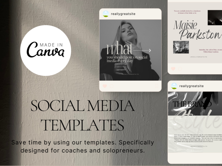 Aesthetic Instagram Posts – 189 Editable Canva Templates with PLR