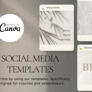 Instagram Motivational Quotes Templates – Editable Canva Designs with PLR