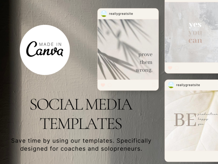 Instagram Motivational Quotes Templates – Editable Canva Designs with PLR