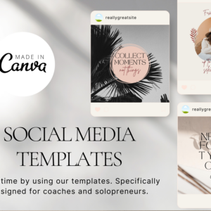Boho Style Fashion Instagram Templates – Editable Canva Templates with PLR