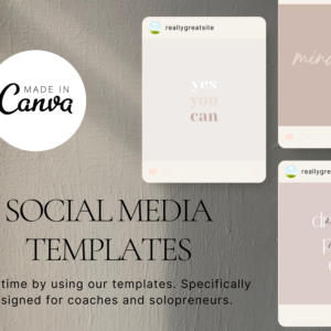 Instagram Motivational Quotes – Editable Canva Templates with PLR
