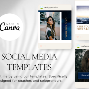 Blue Astrological Customizable Template – Editable Canva Templates with PLR