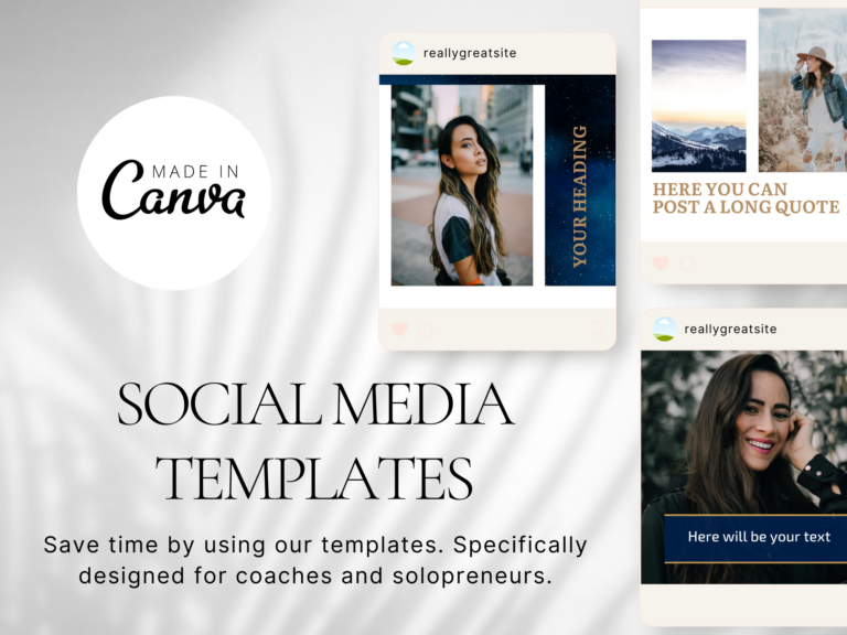 Blue Astrological Customizable Template – Editable Canva Templates with PLR