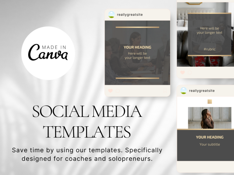Gray Minimalist Modern Instagram Pack – Editable Canva Templates with PLR