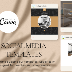 Instagram Interior Elegant Template – Editable Canva Templates with PLR
