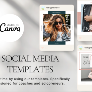 IG Stylish and Elegant Template – Customizable Canva Templates with PLR
