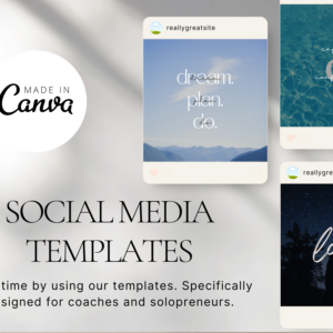 Instagram Motivational Quotes Canva Templates – Editable with PLR