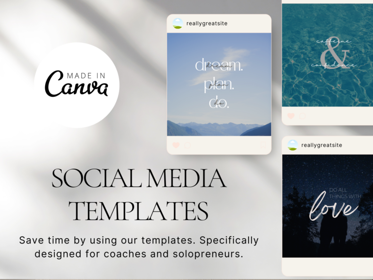 Instagram Motivational Quotes Canva Templates – Editable with PLR