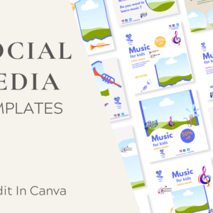 Music Instagram Post Templates – Editable Canva Templates with PLR Rights