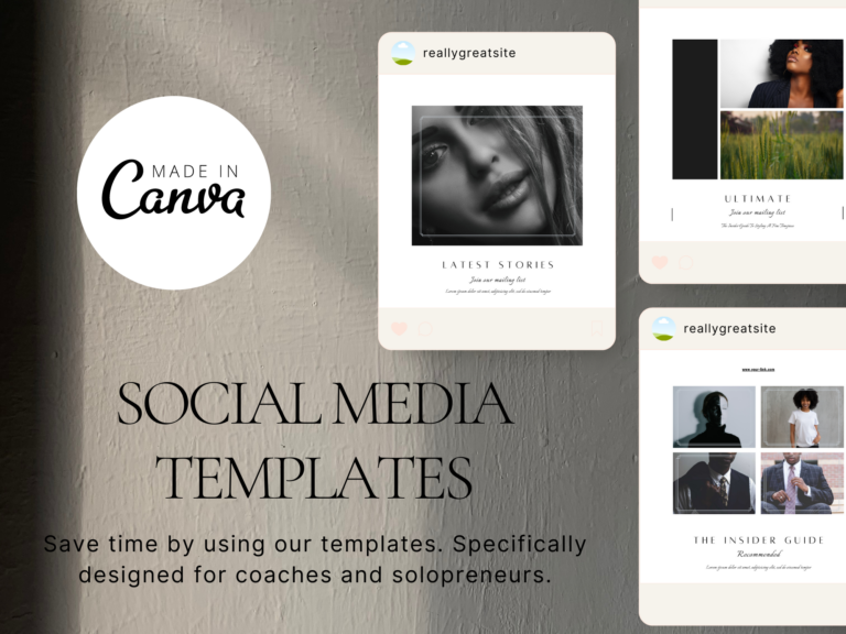 Canva Magnificence Social Media Instagram Templates – Trendy Designs with PLR