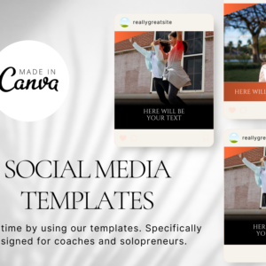 Business Instagram Canva Post Templates – Editable Social Media Pack with PLR