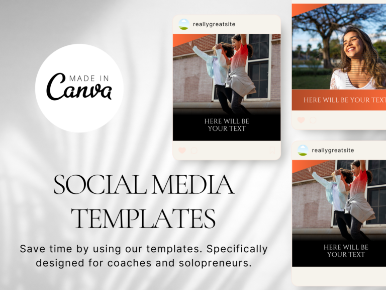 Business Instagram Canva Post Templates – Editable Social Media Pack with PLR