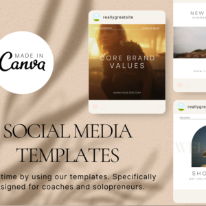 Minimalist Aesthetic Instagram Template – Editable Canva Templates with PLR