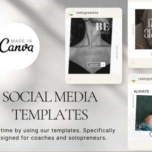 Minimal Instagram Post Templates – Editable Canva Designs with PLR