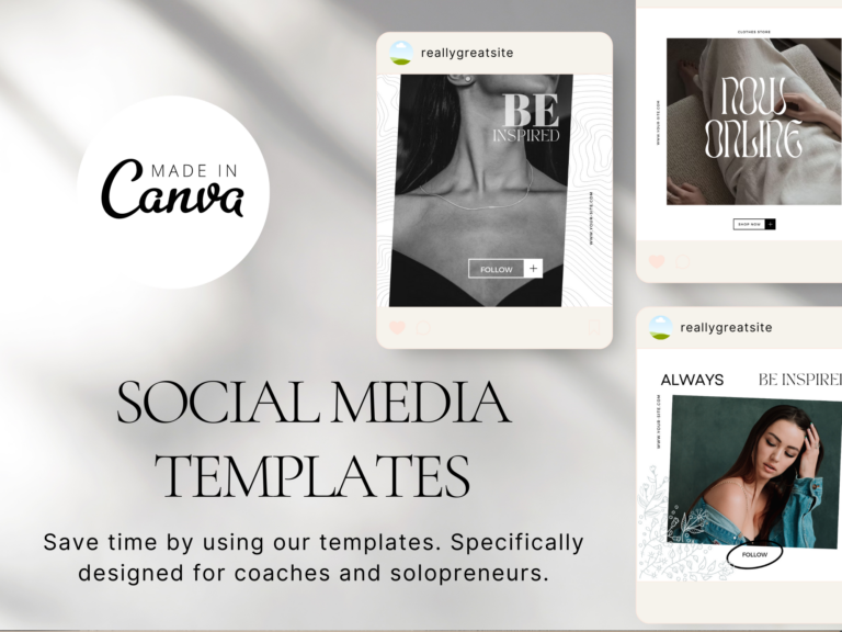 Minimal Instagram Post Templates – Editable Canva Designs with PLR