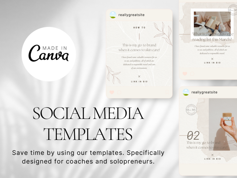 30 Social Media Templates – Editable Canva Designs with PLR