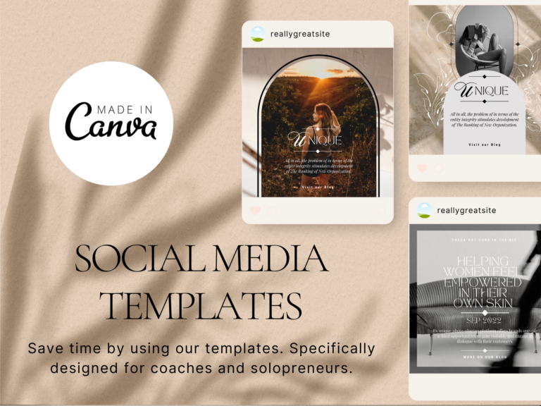Chic Instagram Pack Templates – Editable Canva Posts and Stories with PLR