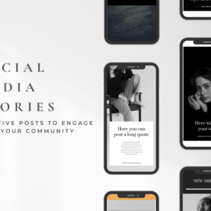 Black & White Social Media Template – Editable Canva Templates with PLR