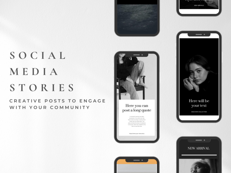 Black & White Social Media Template – Editable Canva Templates with PLR