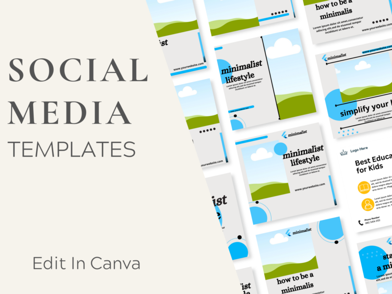 Lifestyle Instagram Post Templates – Editable Canva Templates with PLR Rights