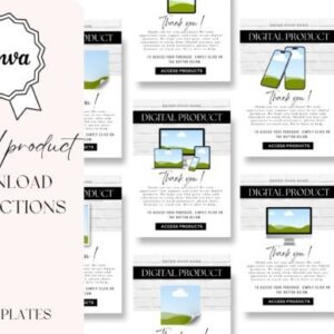 Digital Product Download Instructions Canva Templates with PLR – Editable Designs for Digital Product Success