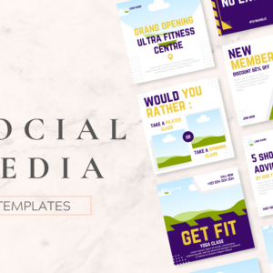 Fitness Instagram Post Templates – Editable Canva Templates with PLR Rights