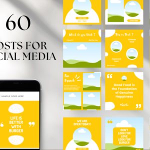 Editable Real Estate Social Media Story Templates – 60 Designs with PLR