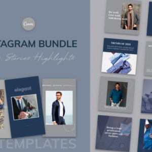 Elegant Canva Instagram Templates – Editable Social Media Templates with PLR Rights