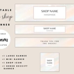 Elegant Etsy Shop Banner Templates with PLR – Editable Designs for Professional Store Branding