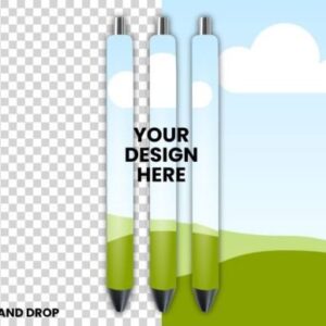 Epoxy Pen Wrap Mockup with PLR – Editable Canva Template for Pen Designs