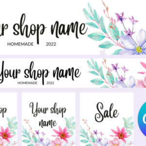Etsy Shop Banner Canva Templates with PLR – Editable Designs for Professional Store Branding