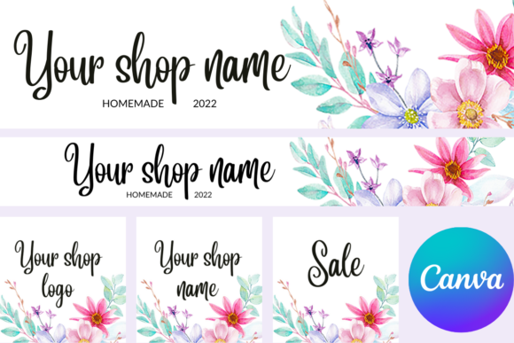 Etsy Shop Banner Canva Templates with PLR – Editable Designs for Professional Store Branding