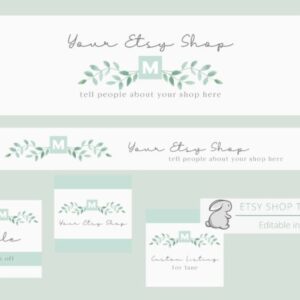 Vines Etsy Shop Canva Templates with PLR – Editable Designs for Professional Store Branding