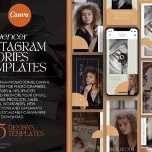 Instagram Stories Influencer Template – Editable Canva Templates with PLR